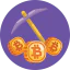 Bitcoin mining biểu tượng 64x64