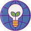 Eco bulb icon 64x64