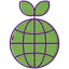 Green planet icon 64x64