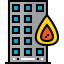 Burning building icon 64x64