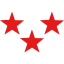 Three stars icon 64x64