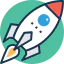 Rocket launch Symbol 64x64