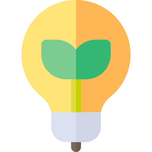 Ecologic light bulb icon