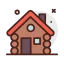 Wood house アイコン 64x64