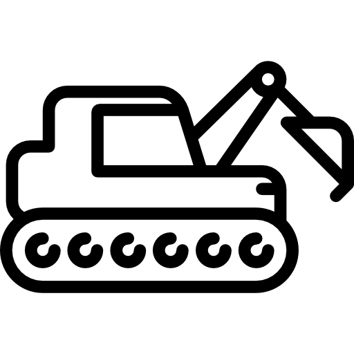 Excavator facing Right icon