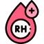Blood rh positive icon 64x64