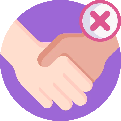 No handshake icône