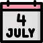 4 июля иконка 64x64