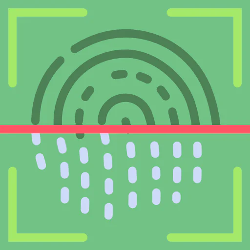 Fingerprint scan icon