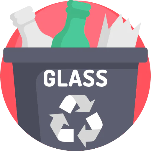 Glass bin icon