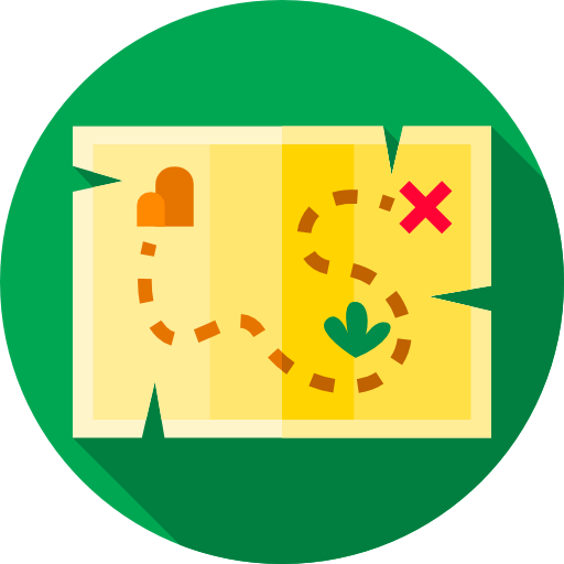 Treasure map ícono