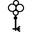 Four circles on top on key design ícono 64x64