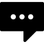 Speech bubble with ellipsis icône 64x64