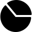 Pie chart with two sections icône 64x64