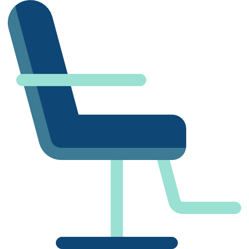 Hairdresser chair icon