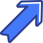 Diagonal arrow ícono 64x64