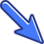 Диагональная стрелка иконка 64x64