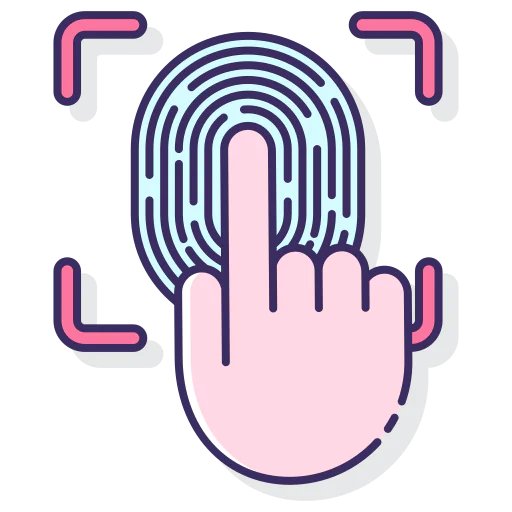 Fingerprint scan icon