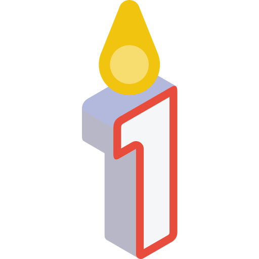 Birthday candle icon