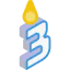 Birthday candle Ikona 64x64
