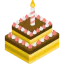 Birthday cake ícone 64x64