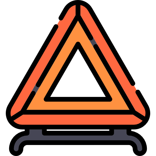 Reflective triangle icon