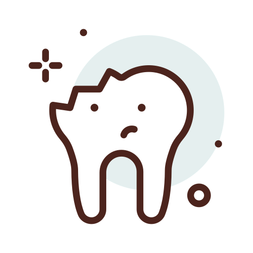Broken tooth icon