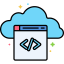 Cloud coding Symbol 64x64