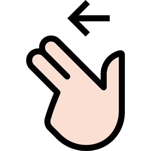 Swipe left icon
