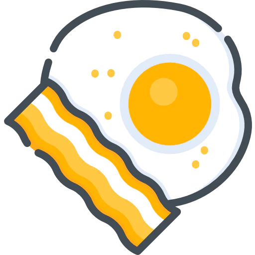 Egg and bacon icon