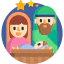 Holy family icon 64x64