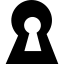 Keyhole outline of gross line icon 64x64