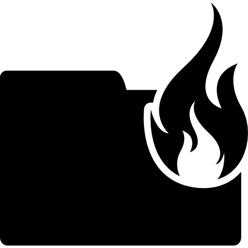 Burn folder interface symbol 상