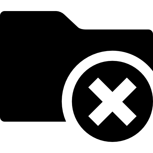 Delete folder interface black symbol Symbol