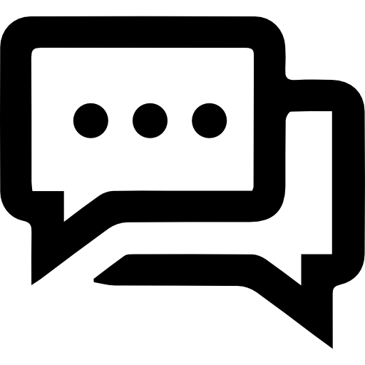 Chat bubbles with ellipsis icon