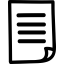 Символ списка бумаги, нарисованный вручную иконка 64x64