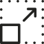 Изменение размера квадрата и стрелки иконка 64x64