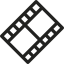 Inclined Film Strip Symbol 64x64
