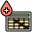 Blood donor card icon 64x64