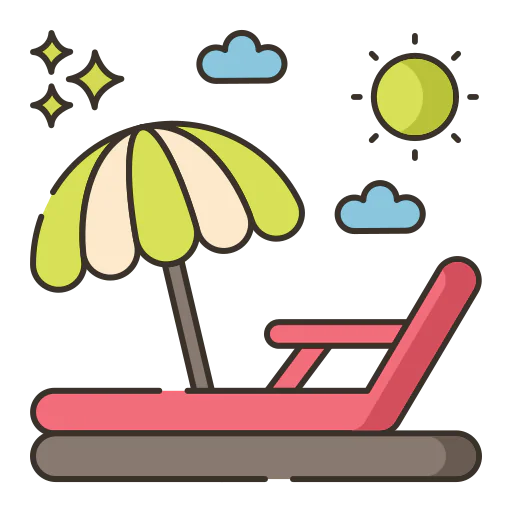 Beach chair icône