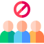 No communal activities icon 64x64