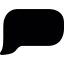 Черный пустой речевой пузырь иконка 64x64