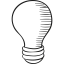 Drawed Light Bulb icône 64x64