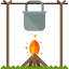 Горшок в огне иконка 64x64