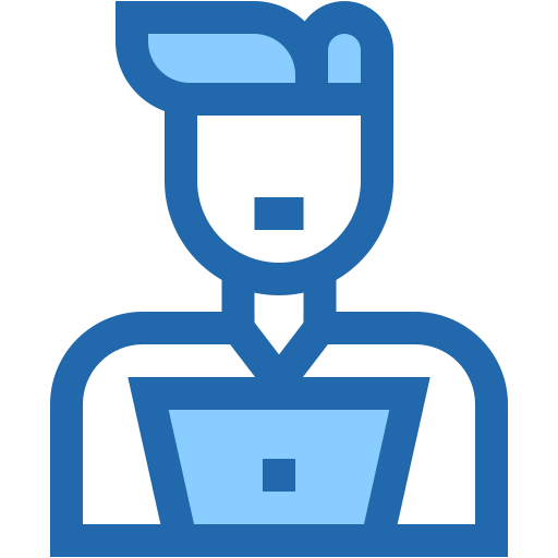 Computer worker icon