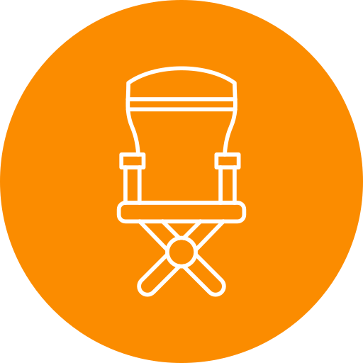Camping chair icône