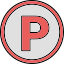 Parking sign icon 64x64