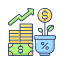 Money growth icône 64x64