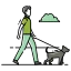 Walking the dog icon 64x64