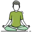Meditating ícone 64x64